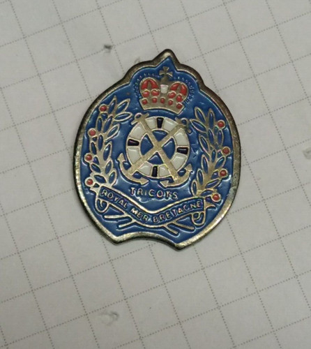 Pins tricot royal mer - royal, bretagne