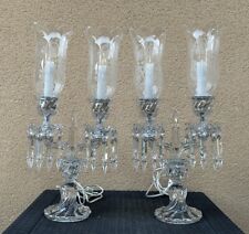 PAIRE DE GIRANDOLES  EN CRISTAL DE BACCARAT / BOUGEOIRS /LAMPE SIGNÉ