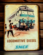 Plaque métal  locomotive Diesel SNCF