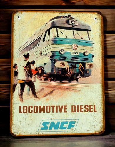 Plaque métal locomotive - plaque,