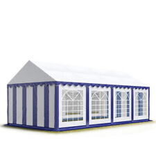 TOOLPORT Barnum 4x8 m Tente de réception bâche PVC bleu-blanc