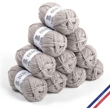 10 pelotes de laine - Galet -