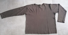 Tee shirt homme taille XL In Extenso marron manches longues col rond 100 % coton