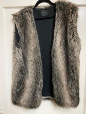 ZARA KNIT FAUX FUR VEST with