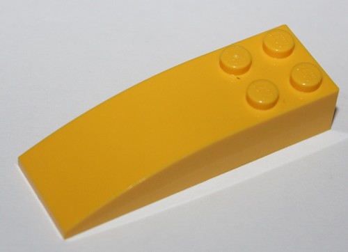 Lego yellow slope curved - lego,