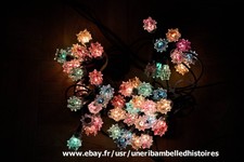 Ancienne Guirlande Noël Électrique Non Clignotante 50 lampes 1 ampoule à changer