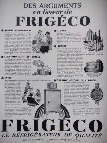 Publicité presse frigéco - de,