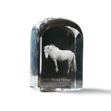 Cheval Fjord - Kristallwürfel Avec Image,Image de En Cristal,Sechseckiger Papie