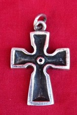 French Pierre Peron Kelt Celtic Cross Pendant Sterling Silver