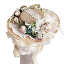 Women Victorian Straw Hat with