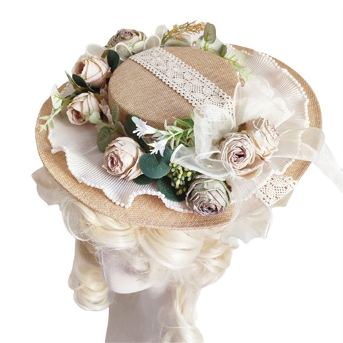 Women victorian straw hat - women, with