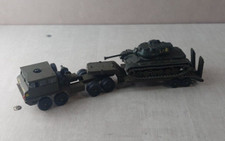 Ancien camion remorque, Berliet T12 + char Patton M47, Solido
