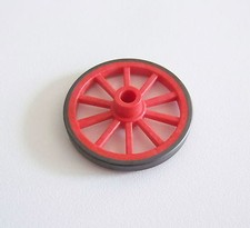 PLAYMOBIL (B729) WESTERN - Petite Roue 45mm Rouge Noire Chariot 3804 Ranch 3805