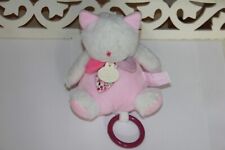 DOUDOU et COMPAGNIE CHAT LES GOMMETTES ROSE BLANC MUSICAL DC2969