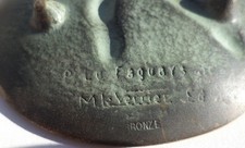 LE FAGUAYS COUPE BRONZE ART DECO " LE BOULISTE " BY MAX LE VERRIER