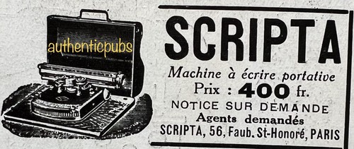 Publicite scripta machine - publicite,
