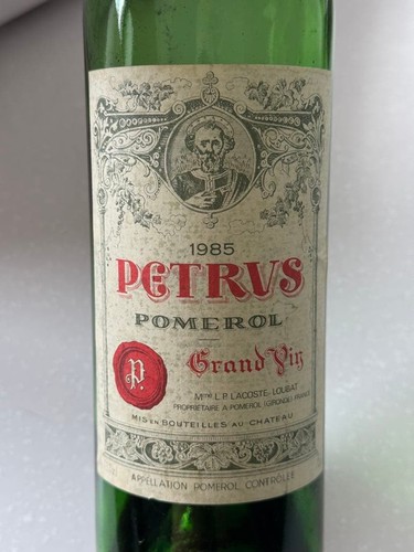 Petrus 1985 empty wine - petrus,