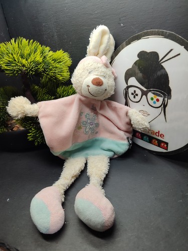 Doudou plat lapin rose - , bleu