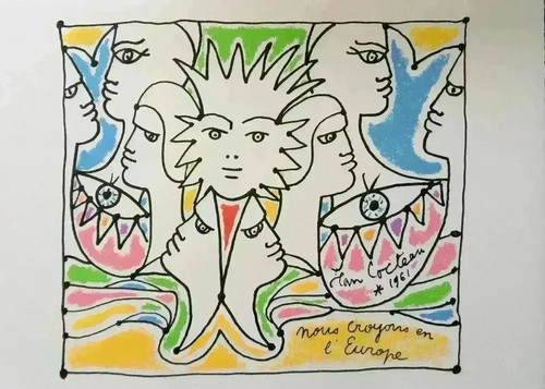 Jean cocteau lithographie - jean,