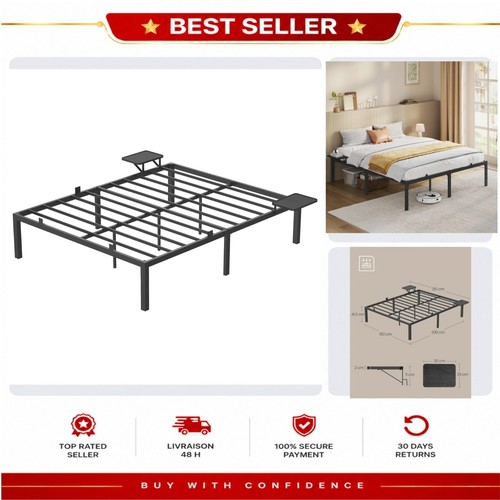 Vasagle cadre lit 160x200 - de,