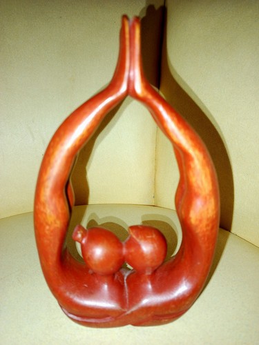 Sculpture bois baiser chaud - bois,