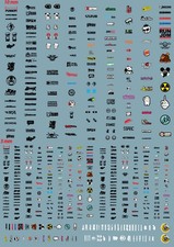 Décalcomanie à l'eau, Drift A5, petits sponsors, custom, maquette