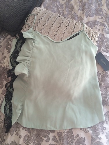 Haut cami zara vert - zara,