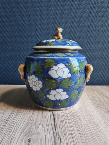 Vase porcelaine avec couvercle - porcelaine,