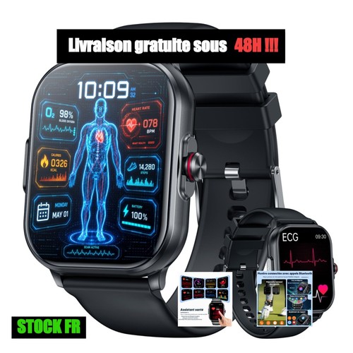 Montre connectée ecg - montre, idomars