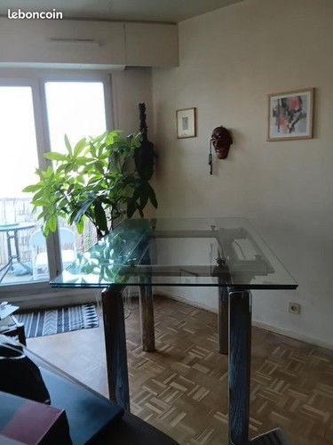 Elégante table haute verre - table,