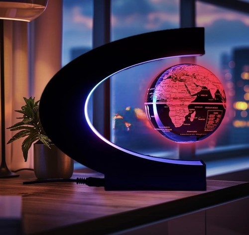 Globe lumineux lévitation - globe,