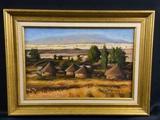 Tableau xxe village - xxe, africain