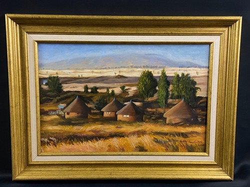 Tableau xxe village africain - xxe,