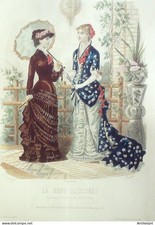 Gravure Mode illustree 1881 # 20 (Old Fashion plate)