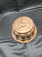 Moule À Charlotte Ou Kouglof En Cuivre Décor De Coq