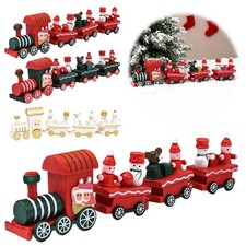 Ornement de train de Noël en bois - Décoration de Noël classique, Décoratio D4X3