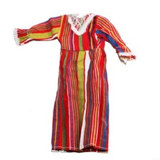 Robe rayée rouge pour poupée