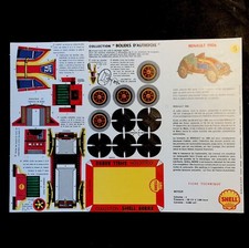 MAQUETTE BOLIDES D'AUTREFOIS 5 TACOT SHELL BERRE CARTON Renault 1906