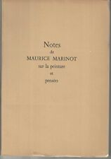 RARE - Maurice MARINOT - Notes