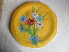 PLAT A TARTE EN FAIENCE DECOR