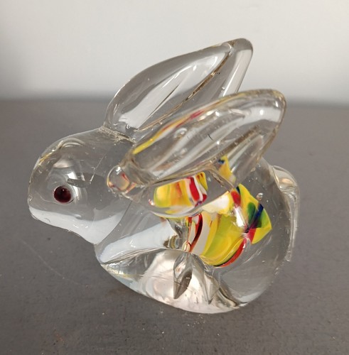 Presse papier lapin - papier, verre