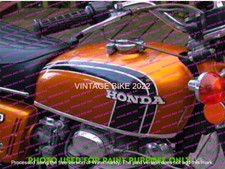HONDA CB 350 K3 K4 SUPER SPORT 71-73 GOLD NOIR ACIER CARBURANT RÉSERVOIR ESSE...