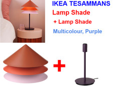 Abat-jour IKEA TESAMMANS + pied de lampe de table multicolore, violet