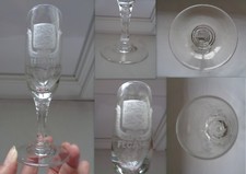 VERRE FLUTE CAVES DES DUCS DE NORMANDIE FECAMP EN VERRE GRAVE