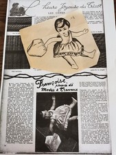 T21 ANCIEN PATRON POUPEES MODES & TRAVAUX  FRANCOISE OCTOBRE  1952
