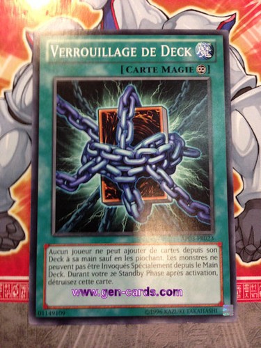 Carte verrouillage de - gi,