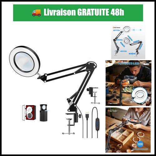 Loupe led 10x avec pince - loupe, 2