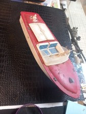 Jouet ancien mecanique Bateau En tole Jep rouge Typhon fonctionne pas de cle