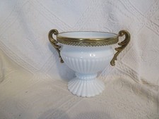 ancienne coupe en opaline et monture laiton et bronze