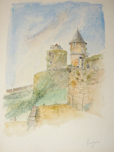 Bretagne aquarelle originale - bretagne,